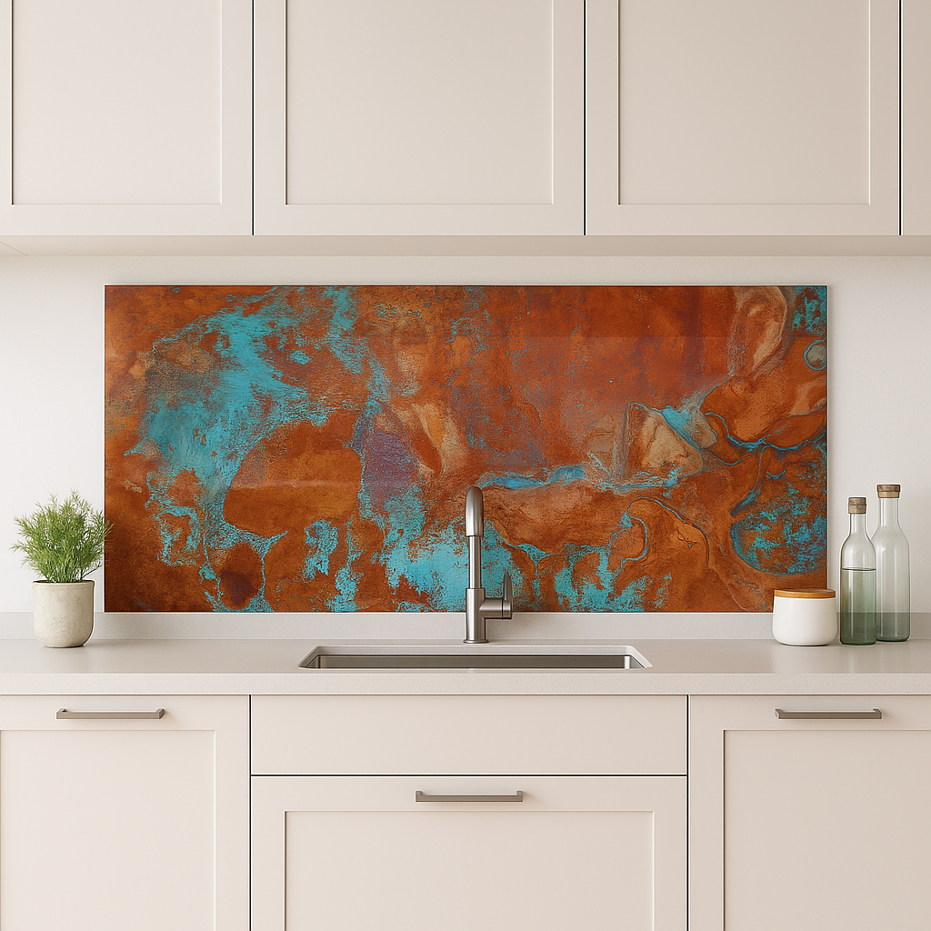 Stænkplade glas lyst køkken